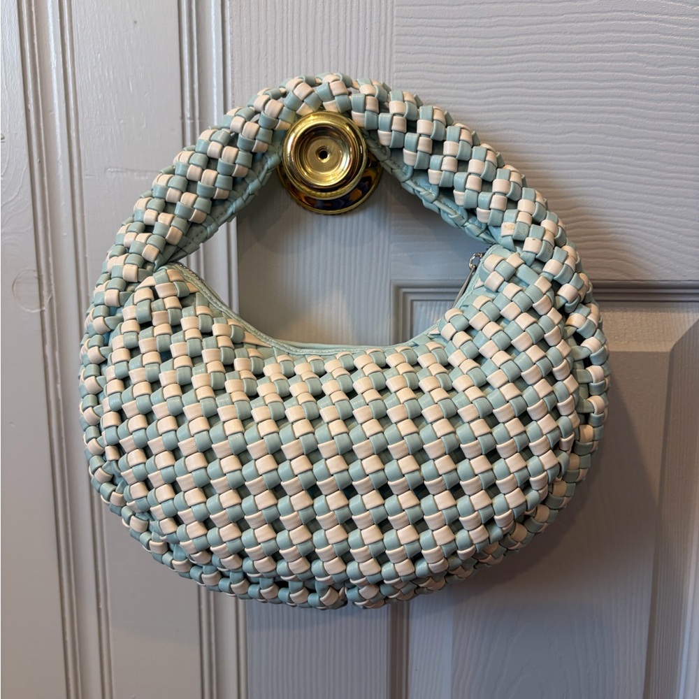 Sincerely Jules Elegant Gray and Cream Clutch